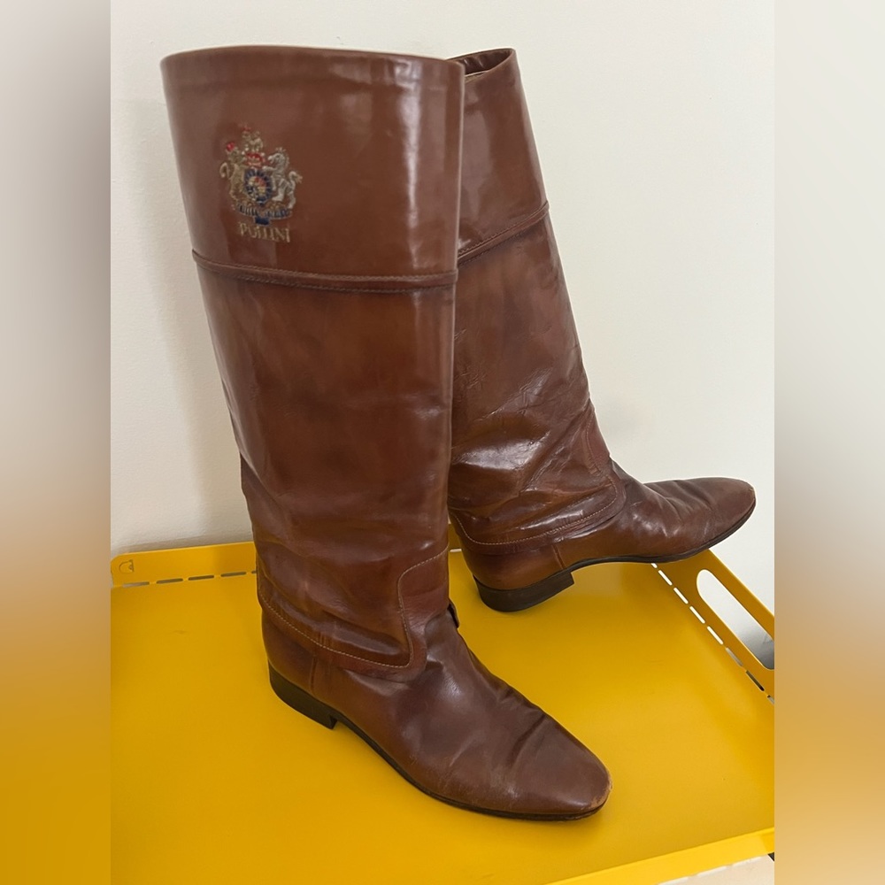Pollini Italian classic leather riding boots Euro size 36